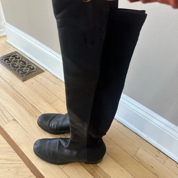 Stuart Weitzman 5050 Leather Over-the-Knee Boot - Picture 4 of 10